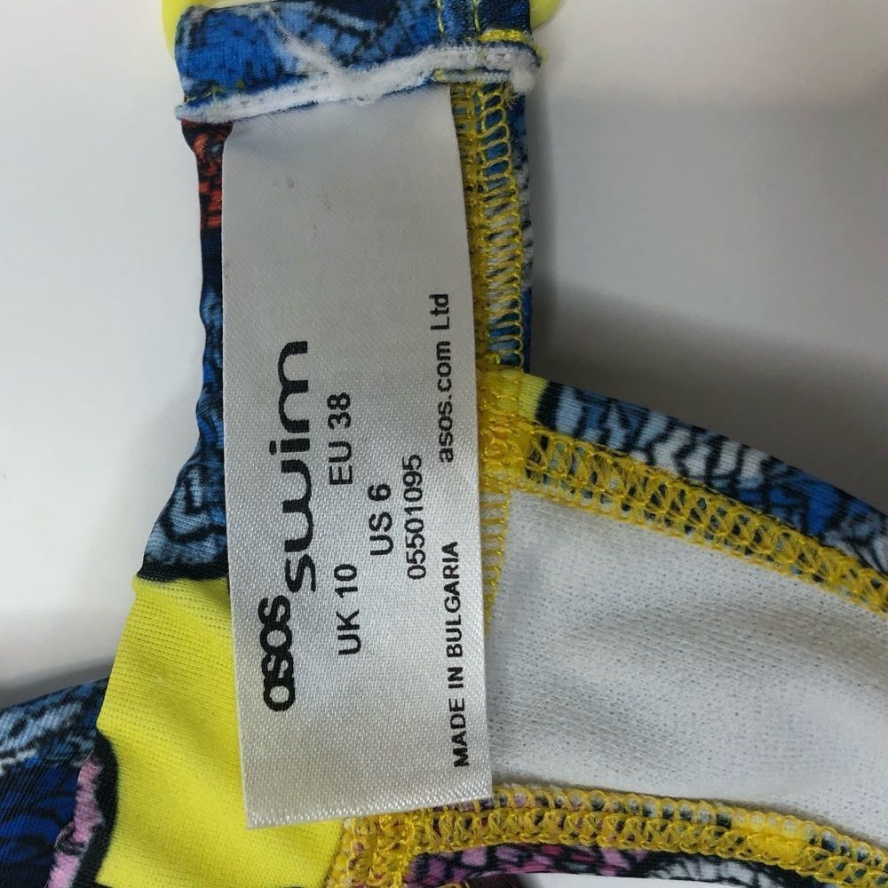 ASOS Swim floral bikini swim top size 6 - Picture 12 of 12